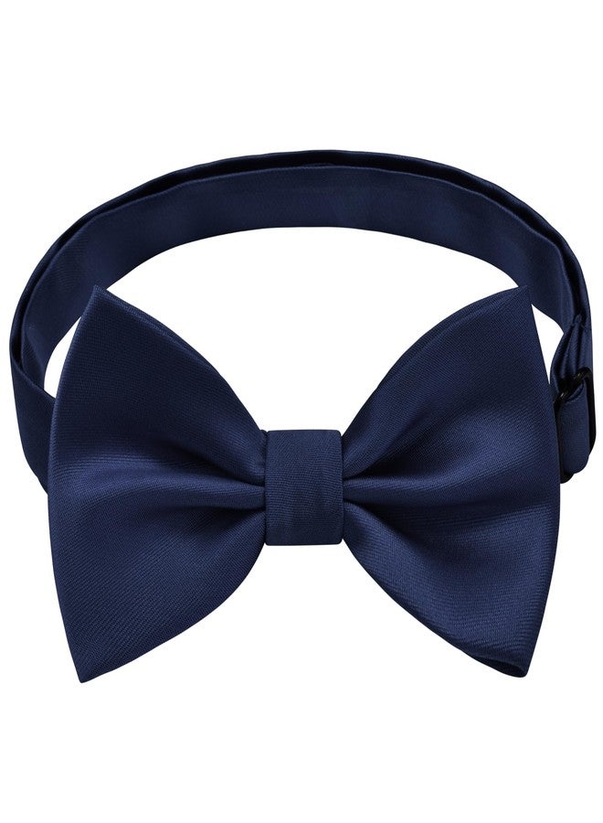 Branduce Navy Blue Bow Ties for Boys Pre Tied Toddler Bow Tie Adjustable Silk Blend Kids Bowties for Wedding Party (BB12-06) - Image 3
